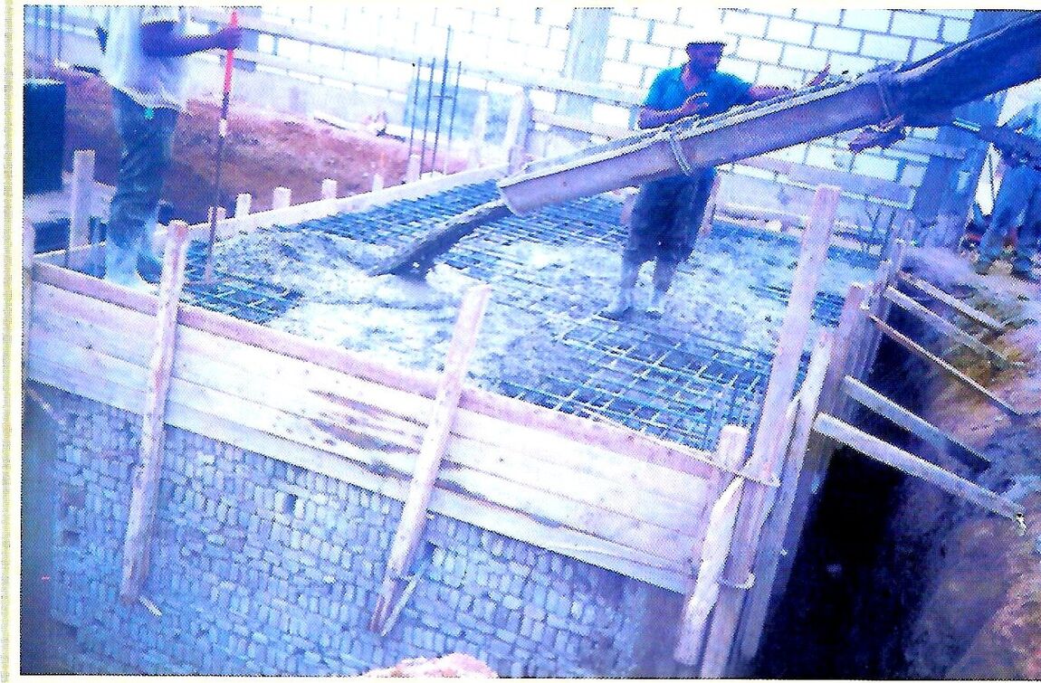 صبّ الخرسانة تحت الإشراف الهندسي